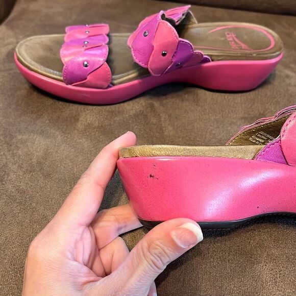 Dansko Dee Sandals Womens Adjustable Wedge Slide Slip On Size 37 - Picture 9 of 12